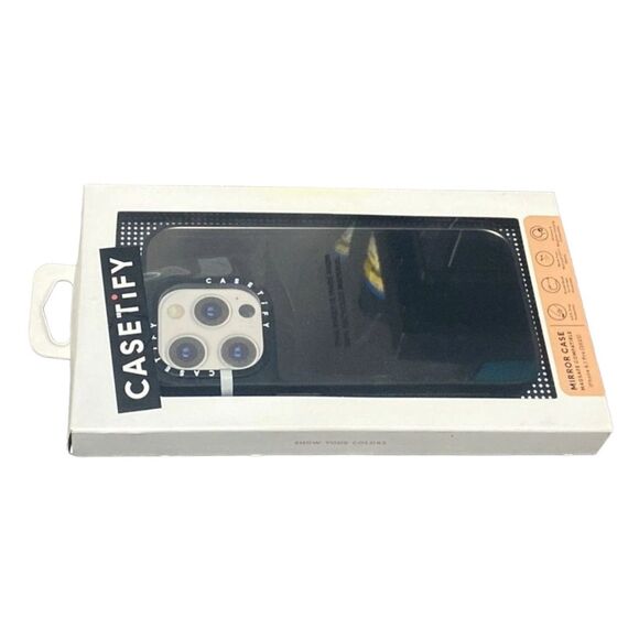 CASETiFY iPhone 15 Pro MagSafe Mirror Case Silver Black Bumper NEW Fast Ship - Picture 5 of 6